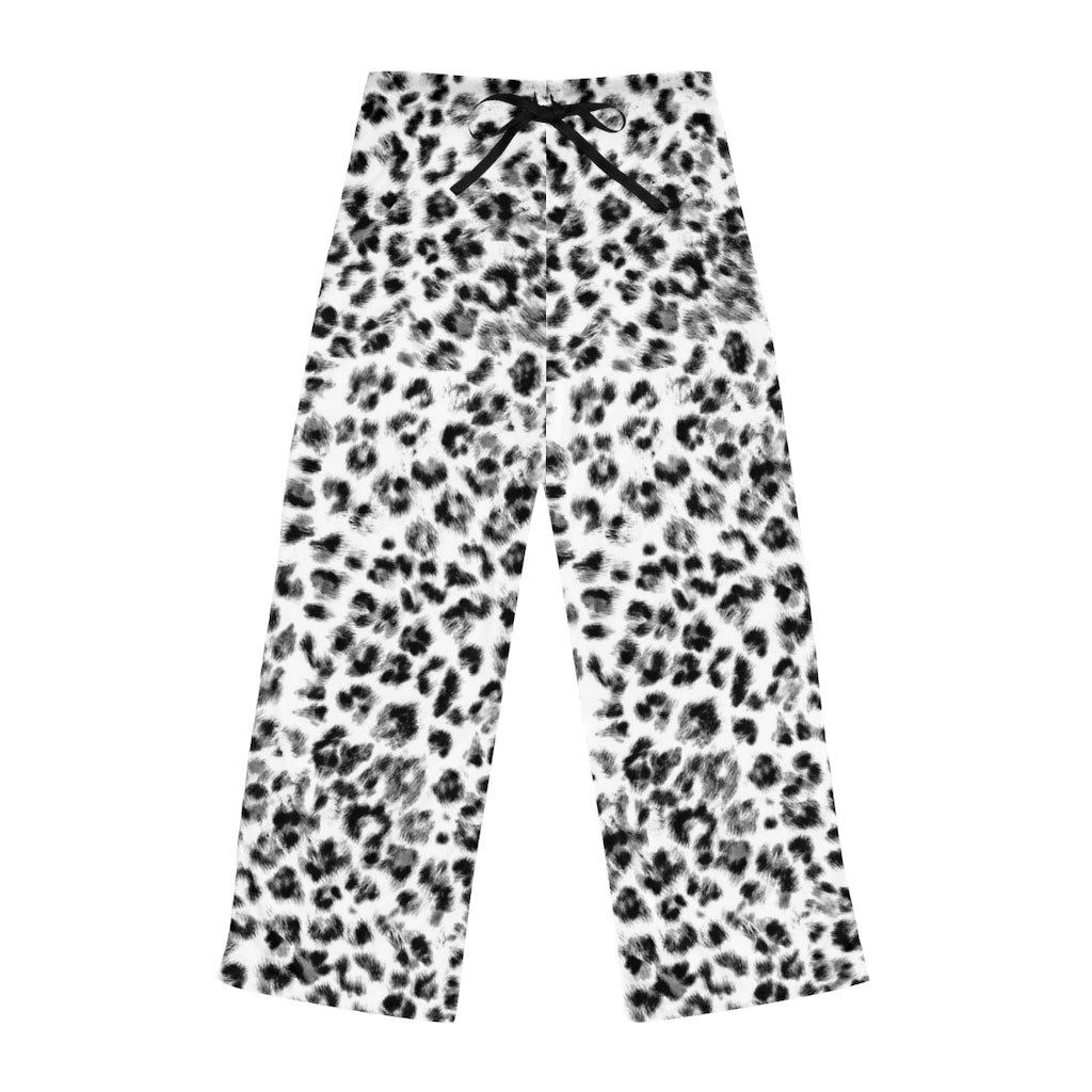 White leopard outlet print pajamas